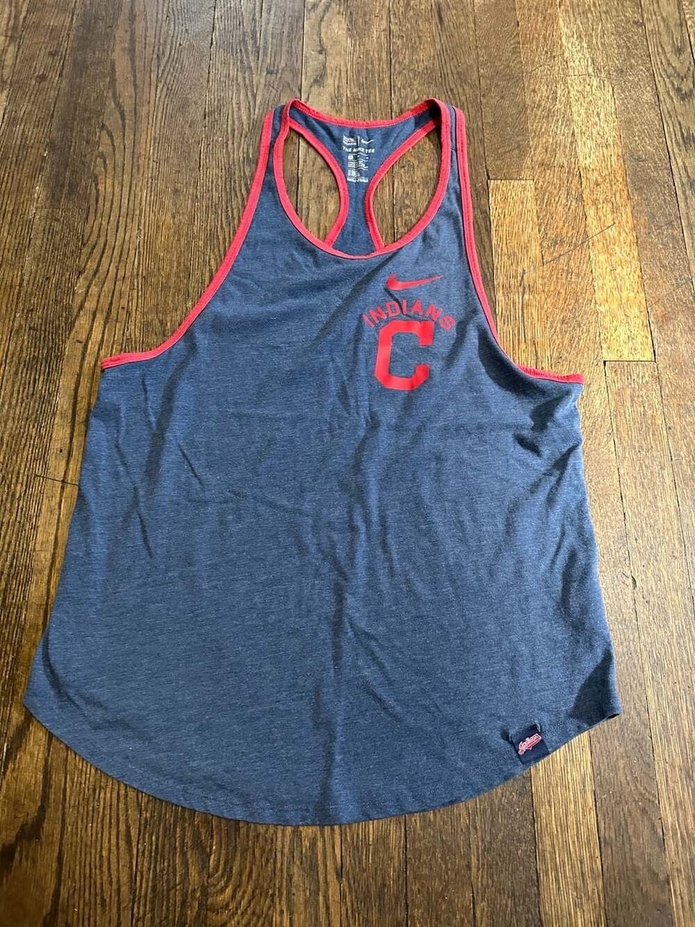 Nike Women's Cleveland Indians Tri-Blend Racerback Athletic Tank Top Medium